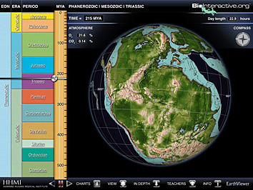 HHMI screen grab of EarthViewer ipad app